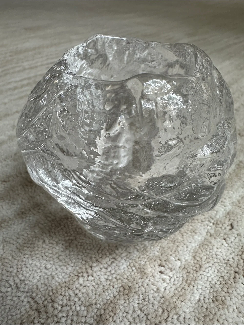 Kosta Boda Snowball Votive Holder Tea Light Candle Holder Ann Wolff Medium